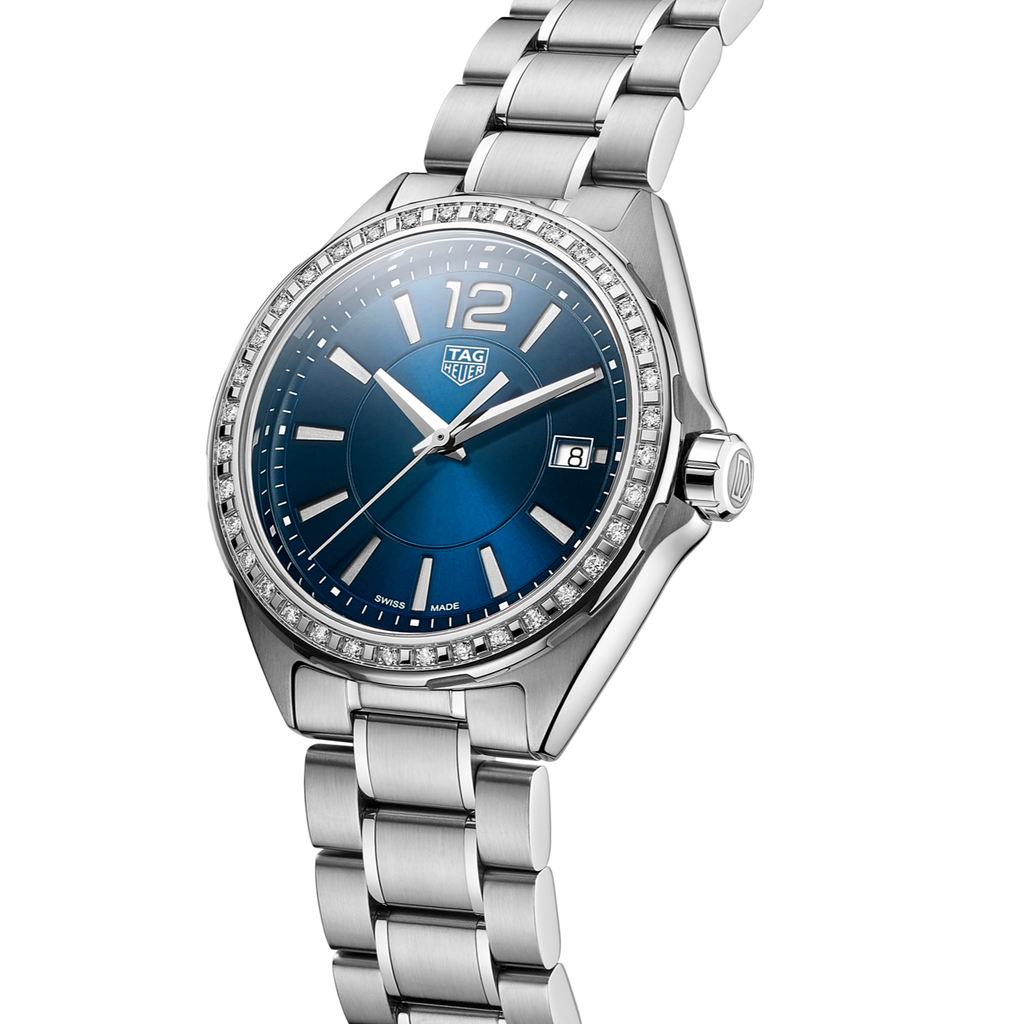 Buy Shop Tag Heuer Formula 1 Quartz Diamonds Blue Dial Silver Steel Strap Watch for Women - WBJ1316.BA0666 USA Online