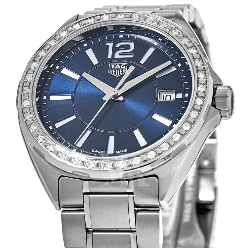 Buy Shop Tag Heuer Formula 1 Quartz Diamonds Blue Dial Silver Steel Strap Watch for Women - WBJ1316.BA0666 USA Online
