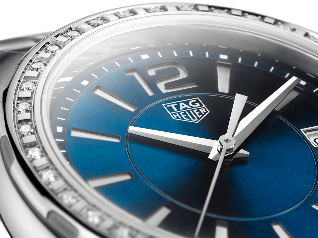 Buy Shop Tag Heuer Formula 1 Quartz Diamonds Blue Dial Silver Steel Strap Watch for Women - WBJ1316.BA0666 USA Online