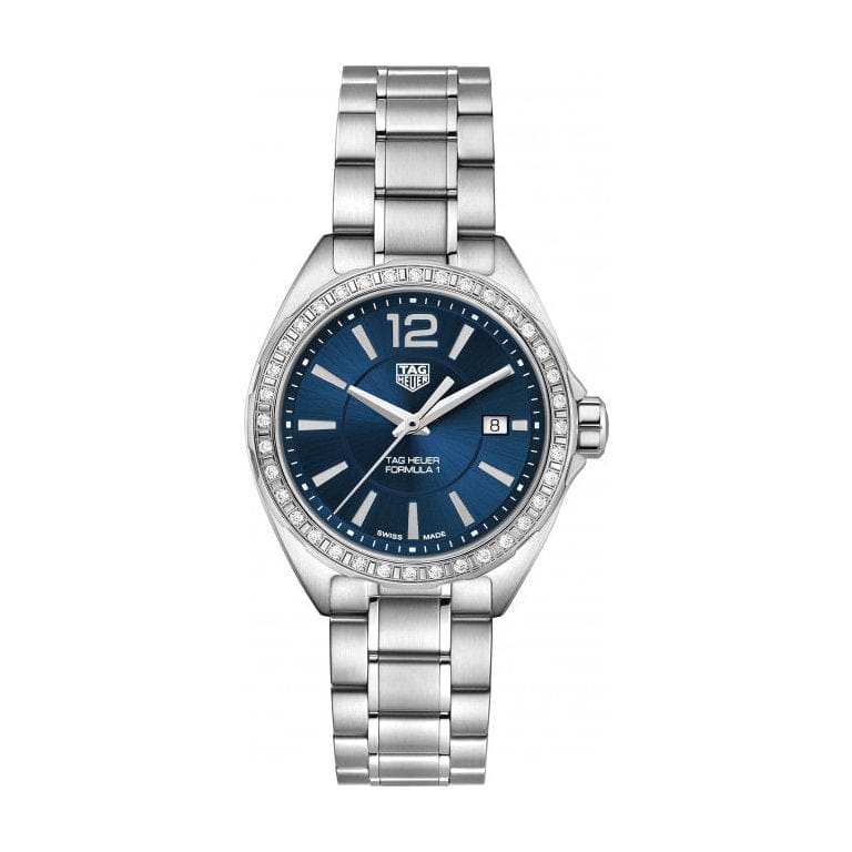 Buy Shop Tag Heuer Formula 1 Quartz Diamonds Blue Dial Silver Steel Strap Watch for Women - WBJ1316.BA0666 USA Online