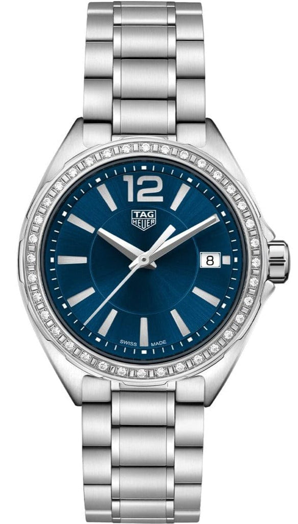 Buy Shop Tag Heuer Formula 1 Quartz Diamonds Blue Dial Silver Steel Strap Watch for Women - WBJ1316.BA0666 USA Online