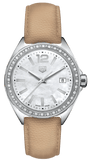 Buy Shop Tag Heuer Formula 1 Quartz Diamonds Mother of Pearl Dial Beige Leather Strap Watch for Women - WBJ131A.FC8254 USA Online