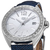 Buy Shop Tag Heuer Formula 1 Quartz Diamonds Mother of Pearl Dial Blue Leather Strap Watch for Women - WBJ131A.FC8251 USA Online
