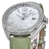 Buy Shop Tag Heuer Formula 1 Quartz Diamonds Mother of Pearl Dial Green Leather Strap Watch for Women - WBJ131A.FC8249 USA Online