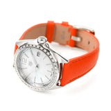 Buy Shop Tag Heuer Formula 1 Quartz Diamonds Mother of Pearl Dial Orange Leather Strap Watch for Women - WBJ131A.FC8250 USA Online