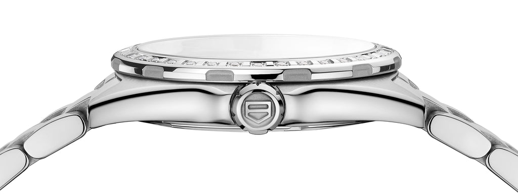 Buy Shop Tag Heuer Formula 1 Quartz Diamonds Mother of Pearl Dial Silver Steel Strap Watch for Women - WBJ131A.BA0666 USA Online