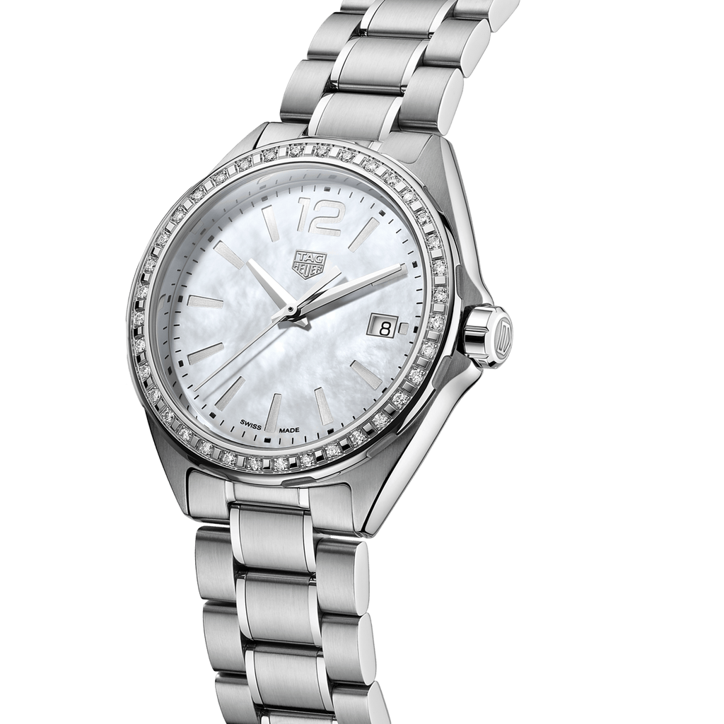 Buy Shop Tag Heuer Formula 1 Quartz Diamonds Mother of Pearl Dial Silver Steel Strap Watch for Women - WBJ131A.BA0666 USA Online