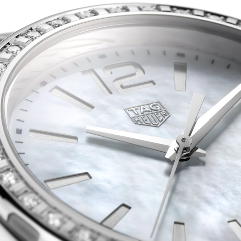 Buy Shop Tag Heuer Formula 1 Quartz Diamonds Mother of Pearl Dial Silver Steel Strap Watch for Women - WBJ131A.BA0666 USA Online