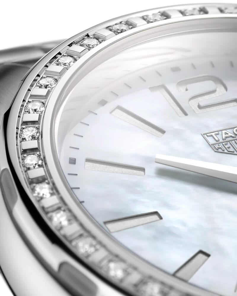 Buy Shop Tag Heuer Formula 1 Quartz Diamonds Mother of Pearl Dial Silver Steel Strap Watch for Women - WBJ131A.BA0666 USA Online