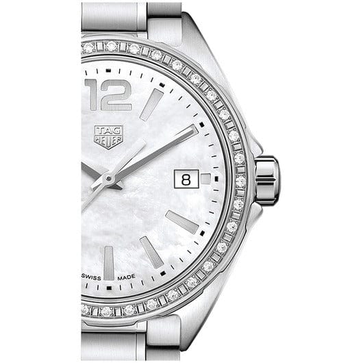 Buy Shop Tag Heuer Formula 1 Quartz Diamonds Mother of Pearl Dial Silver Steel Strap Watch for Women - WBJ131A.BA0666 USA Online