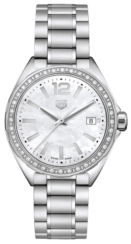 Buy Shop Tag Heuer Formula 1 Quartz Diamonds Mother of Pearl Dial Silver Steel Strap Watch for Women - WBJ131A.BA0666 USA Online