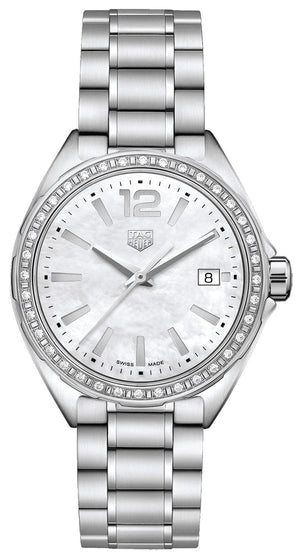 Buy Shop Tag Heuer Formula 1 Quartz Diamonds Mother of Pearl Dial Silver Steel Strap Watch for Women - WBJ131A.BA0666 USA Online