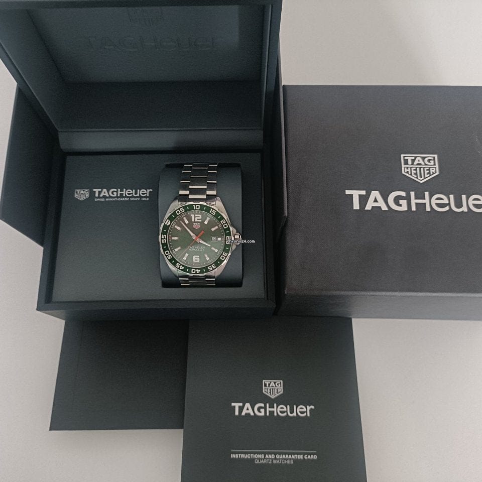 Buy Shop Tag Heuer Formula 1 Quartz Green Dial Silver Steel Strap Watch for Men - WAZ1017.BA0842 USA Online
