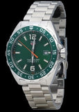 Buy Shop Tag Heuer Formula 1 Quartz Green Dial Silver Steel Strap Watch for Men - WAZ1017.BA0842 USA Online