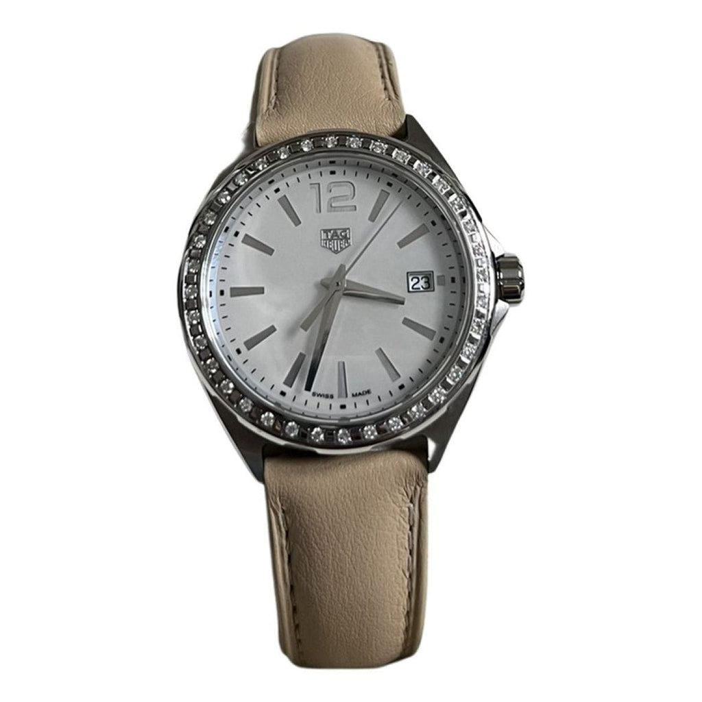 Buy Shop Tag Heuer Formula 1 Quartz Mother of Pearl Dial Brown Leather Strap Watch for Women - WBJ131A.FC8255 USA Online