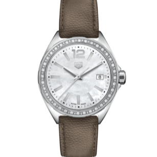Buy Shop Tag Heuer Formula 1 Quartz Mother of Pearl Dial Brown Leather Strap Watch for Women - WBJ131A.FC8255 USA Online
