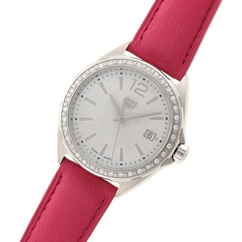Buy Shop Tag Heuer Formula 1 Quartz Mother of Pearl Dial Pink Leather Strap Watch for Women - WBJ131A.FC8252 USA Online