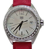 Buy Shop Tag Heuer Formula 1 Quartz Mother of Pearl Dial Red Leather Strap Watch for Women - WBJ131A.FC8253 USA Online
