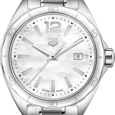 Buy Shop Tag Heuer Formula 1 Quartz Mother of Pearl White Dial Silver Steel Strap Watch for Women - WBJ1418.BA0664 USA Online