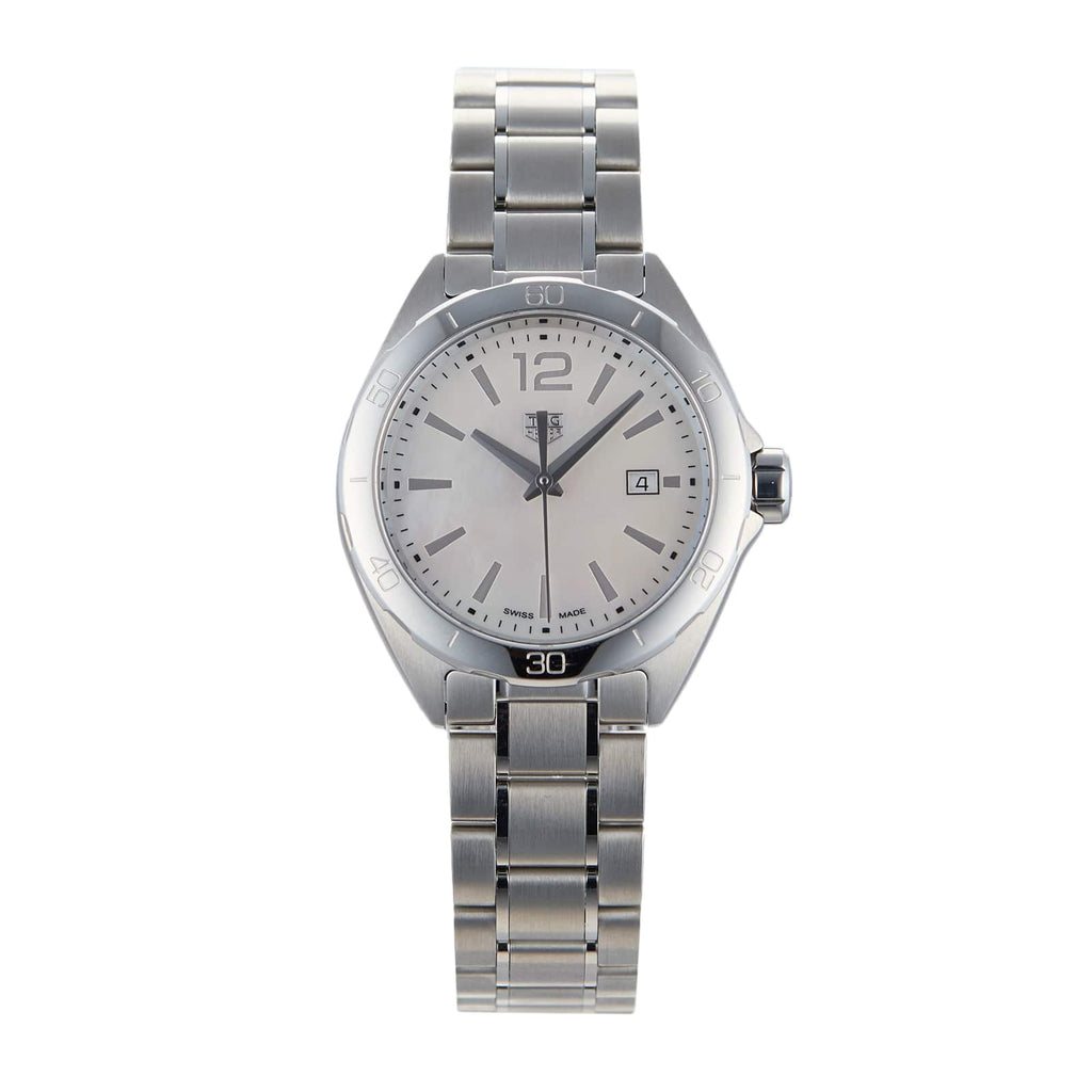 Buy Shop Tag Heuer Formula 1 Quartz Mother of Pearl White Dial Silver Steel Strap Watch for Women - WBJ1418.BA0664 USA Online