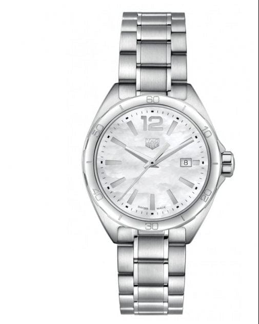 Buy Shop Tag Heuer Formula 1 Quartz Mother of Pearl White Dial Silver Steel Strap Watch for Women - WBJ1418.BA0664 USA Online