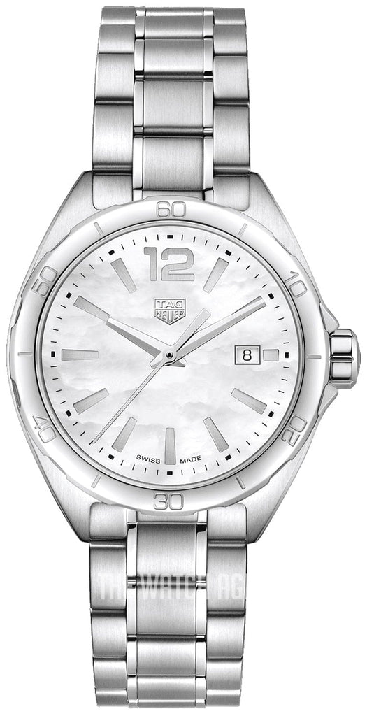 Buy Shop Tag Heuer Formula 1 Quartz Mother of Pearl White Dial Silver Steel Strap Watch for Women - WBJ1418.BA0664 USA Online