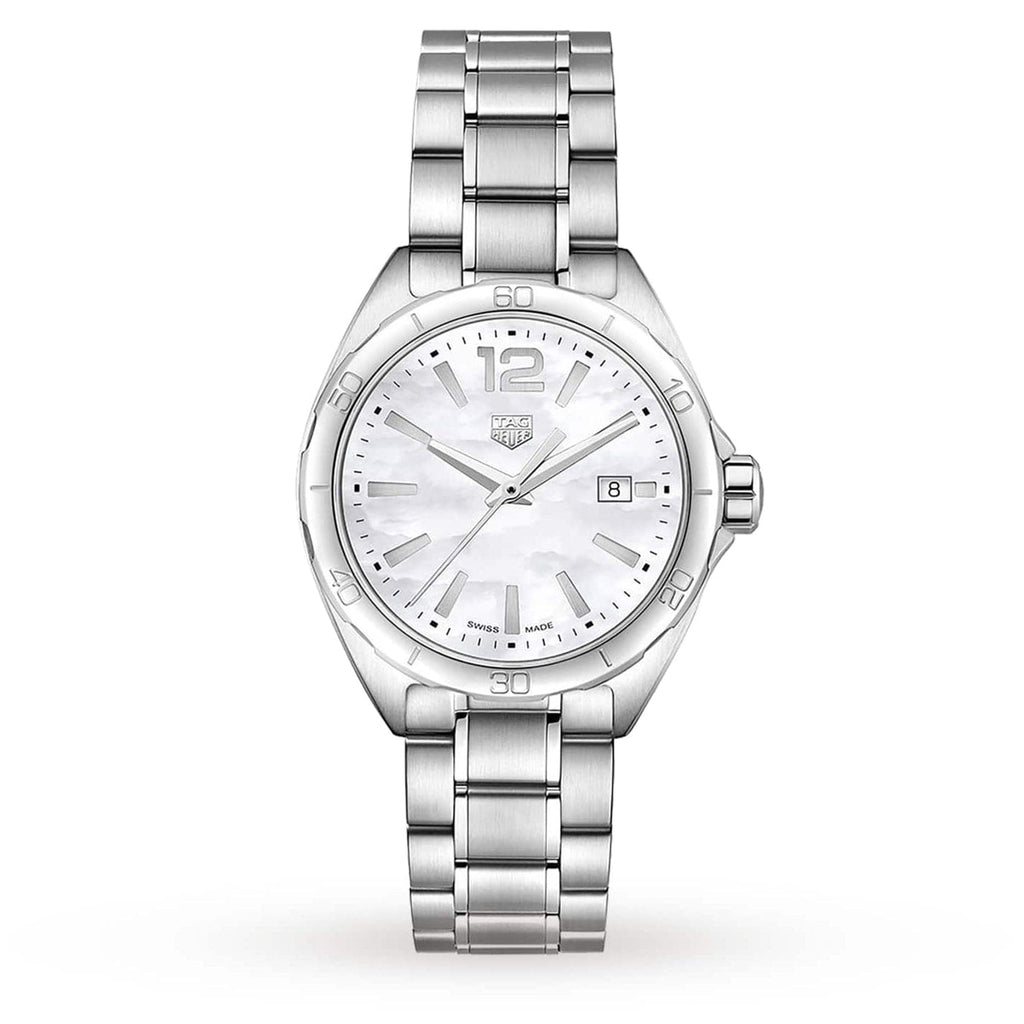 Buy Shop Tag Heuer Formula 1 Quartz Mother of Pearl White Dial Silver Steel Strap Watch for Women - WBJ1418.BA0664 USA Online