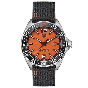 Buy Shop Tag Heuer Formula 1 Quartz Orange Dial Black Nylon Strap Watch for Men - WAZ101A.FC8305 USA Online