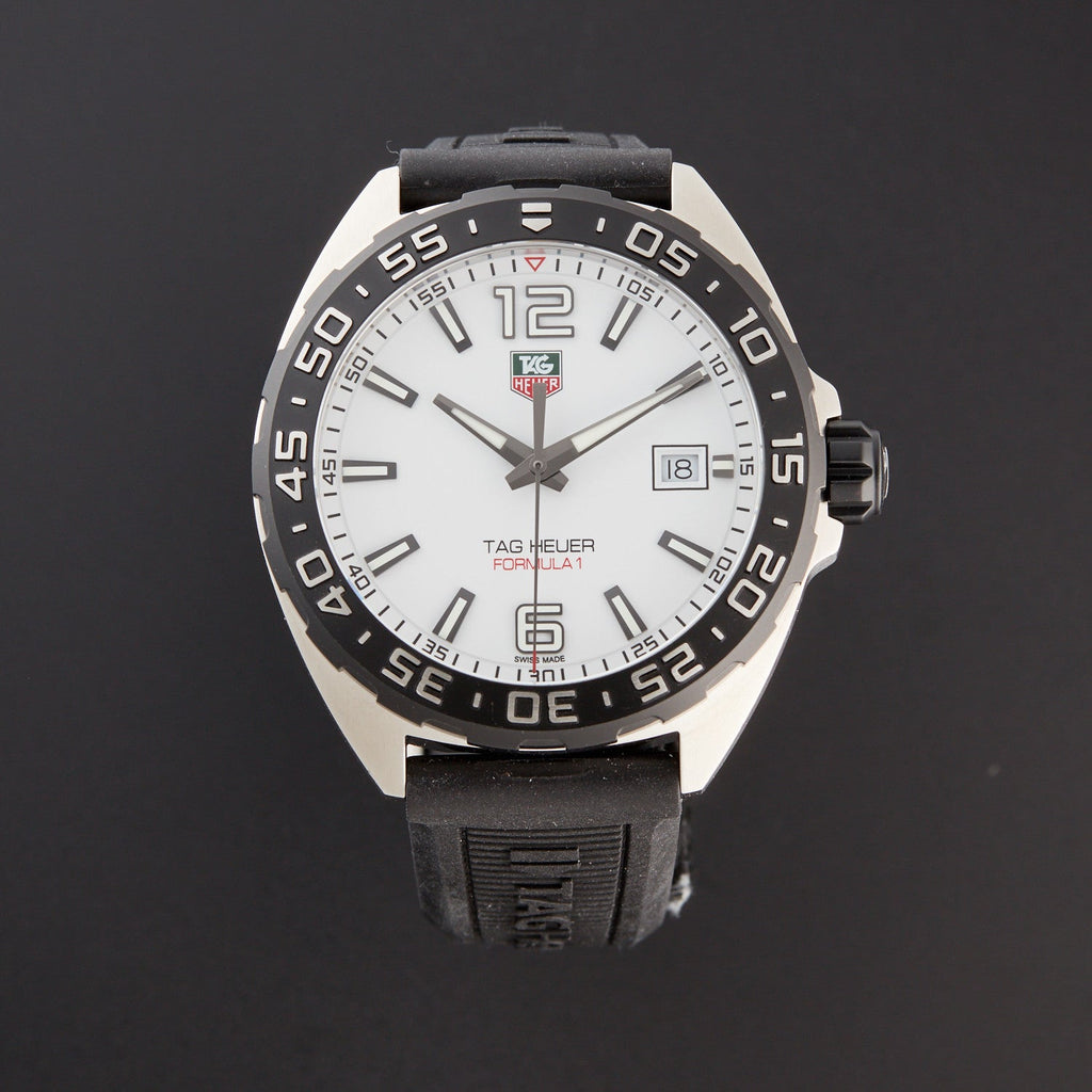 Buy Shop Tag Heuer Formula 1 Quartz White Dial Black Rubber Strap Watch for Men - WAZ1111.FT8023 USA Online