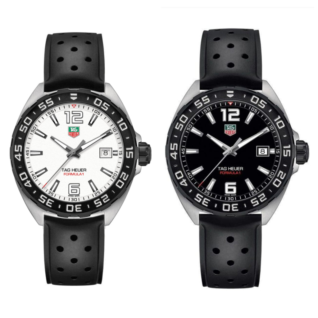Buy Shop Tag Heuer Formula 1 Quartz White Dial Black Rubber Strap Watch for Men - WAZ1111.FT8023 USA Online