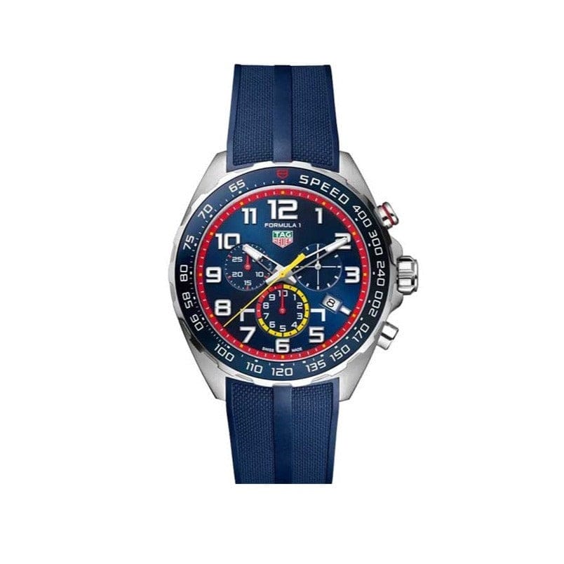 Buy Shop Tag Heuer Formula 1 Red Bull Racing Chronograph Blue Dial Blue Rubber Strap Watch for Men - CAZ101AL.FT8052 USA Online