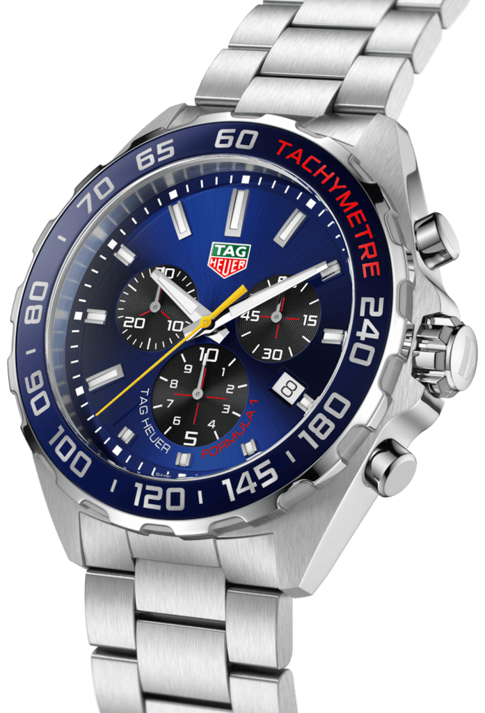 Buy Shop Tag Heuer Formula 1 Red Bull Racing Chronograph Blue Dial Silver Steel Strap Watch for Men - CAZ101AK.BA0842 USA Online