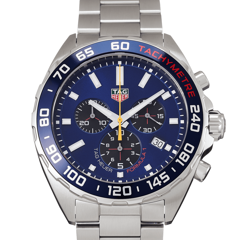 Buy Shop Tag Heuer Formula 1 Red Bull Racing Chronograph Blue Dial Silver Steel Strap Watch for Men - CAZ101AK.BA0842 USA Online