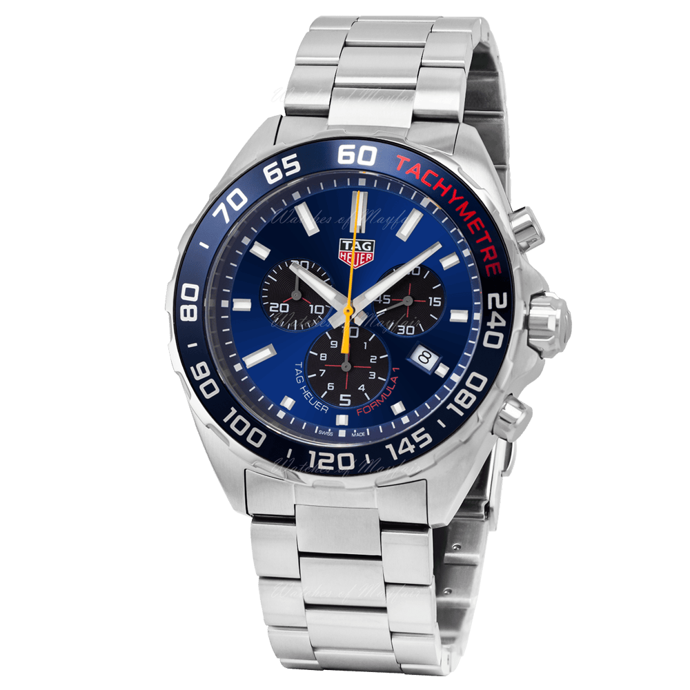 Buy Shop Tag Heuer Formula 1 Red Bull Racing Chronograph Blue Dial Silver Steel Strap Watch for Men - CAZ101AK.BA0842 USA Online