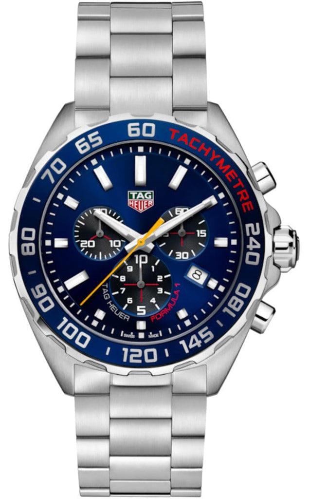 Buy Shop Tag Heuer Formula 1 Red Bull Racing Chronograph Blue Dial Silver Steel Strap Watch for Men - CAZ101AK.BA0842 USA Online