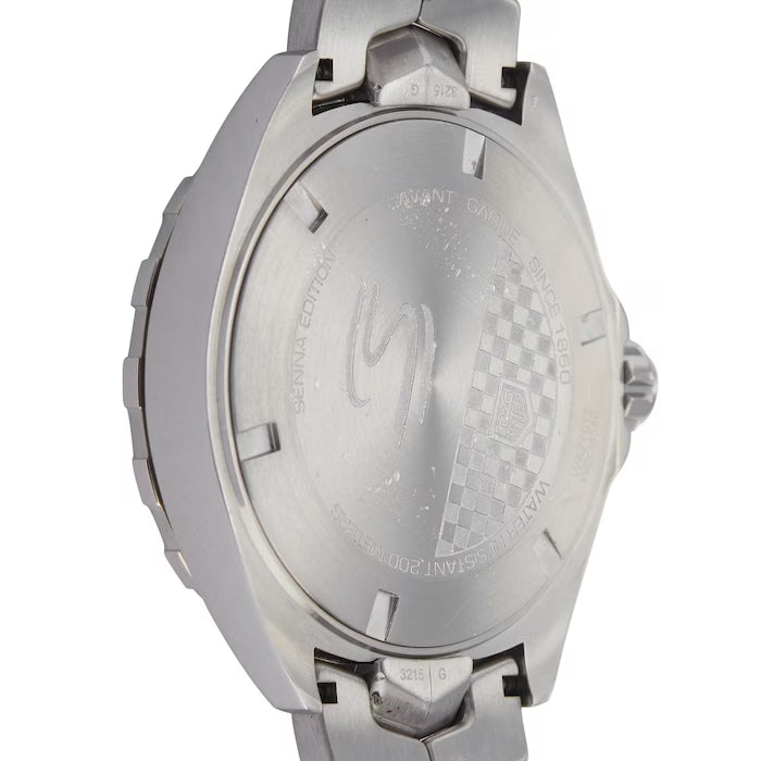 Buy Shop Tag Heuer Formula 1 Senna Limited Edition Black Dial Silver Steel Strap Watch for Men - WAZ1012.BA0883 USA Online