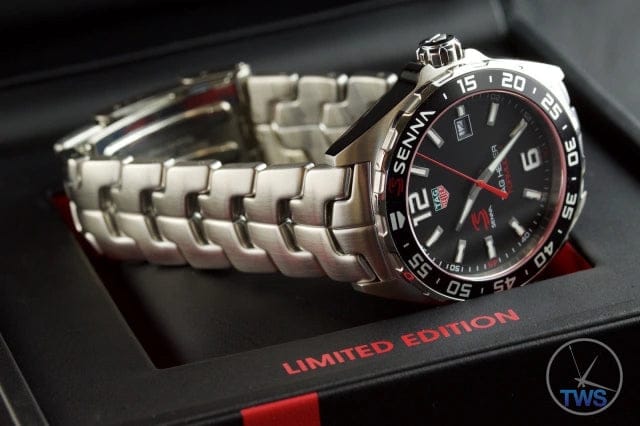 Tag Heuer Formula 1 Senna Limited Edition Black Dial Silver Steel Strap Watch for Men - WAZ1012.BA0883