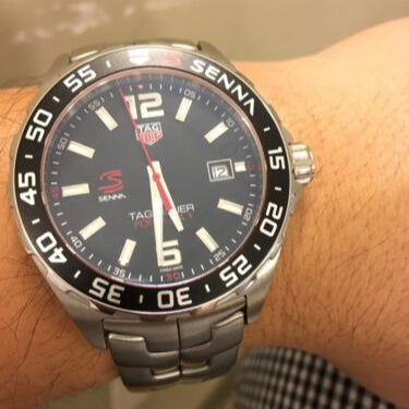 Tag Heuer Formula 1 Senna Limited Edition Black Dial Silver Steel Strap Watch for Men - WAZ1012.BA0883