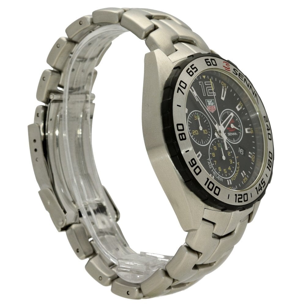Buy Shop Tag Heuer Formula 1 Senna Limited Edition Chronograph Black Dial Silver Steel Strap Watch for Men - CAZ1013.BA0883 USA Online