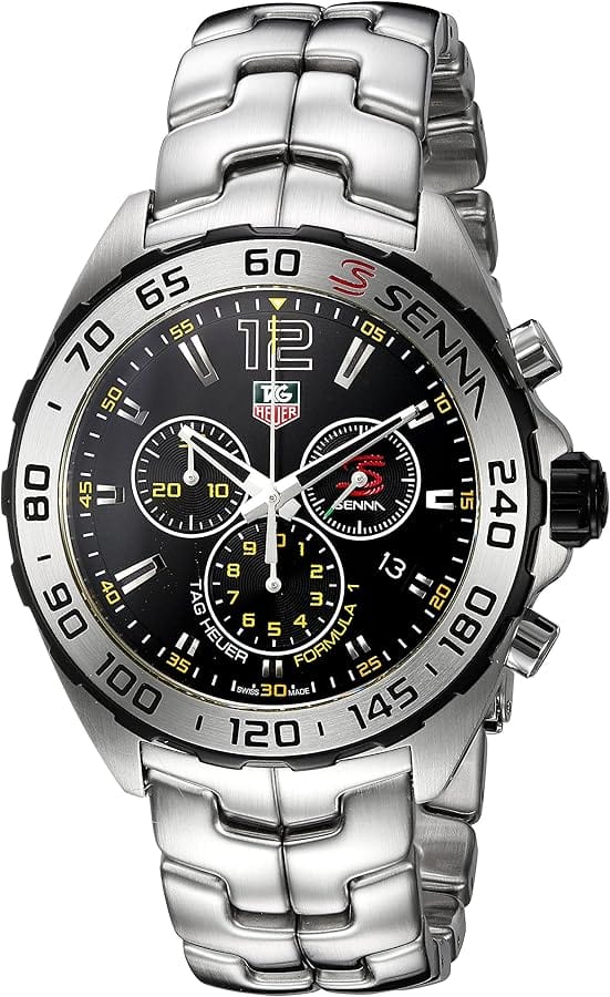 Buy Shop Tag Heuer Formula 1 Senna Limited Edition Chronograph Black Dial Silver Steel Strap Watch for Men - CAZ1013.BA0883 USA Online