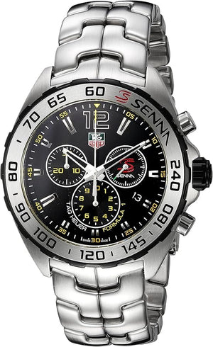 Buy Shop Tag Heuer Formula 1 Senna Limited Edition Chronograph Black Dial Silver Steel Strap Watch for Men - CAZ1013.BA0883 USA Online