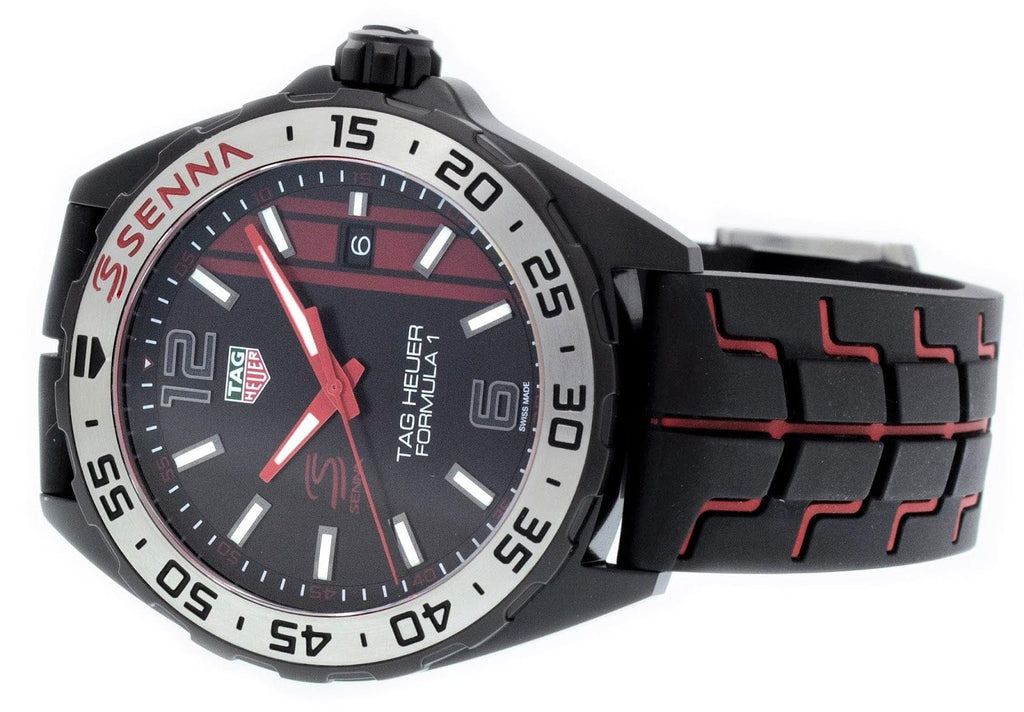 Buy Shop Tag Heuer Formula 1 Senna Special Edition Black Dial Two Tone Rubber Strap Watch for Men - WAZ1014.FT8027 USA Online