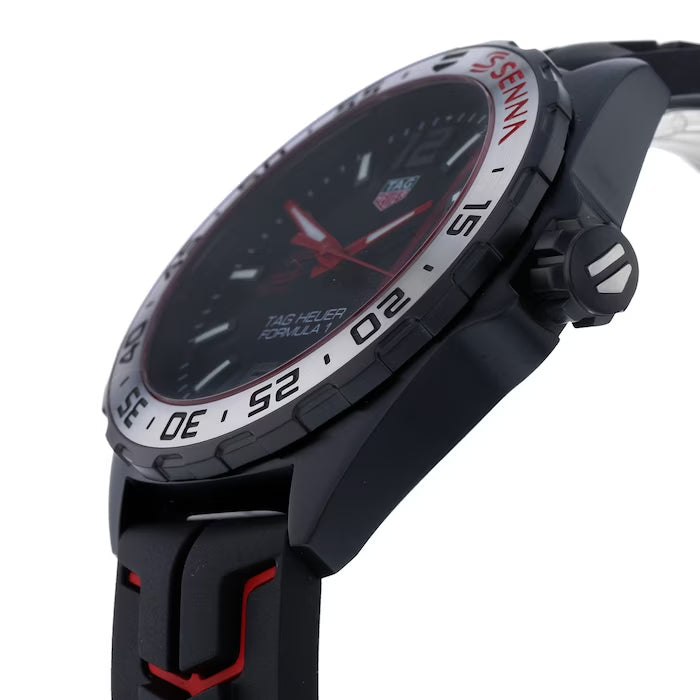 Buy Shop Tag Heuer Formula 1 Senna Special Edition Black Dial Two Tone Rubber Strap Watch for Men - WAZ1014.FT8027 USA Online
