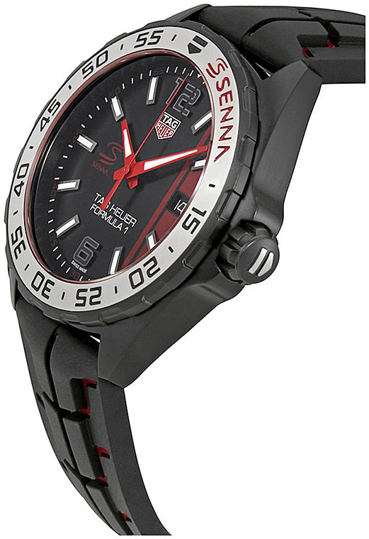 Buy Shop Tag Heuer Formula 1 Senna Special Edition Black Dial Two Tone Rubber Strap Watch for Men - WAZ1014.FT8027 USA Online