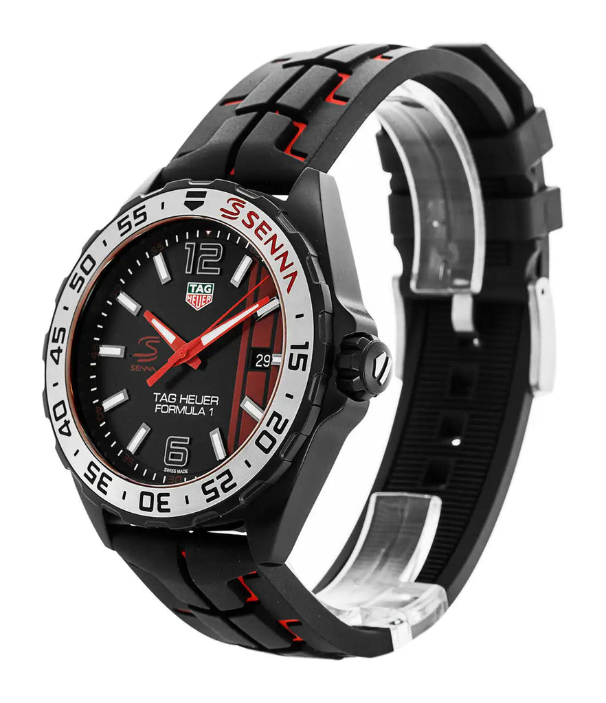 Buy Shop Tag Heuer Formula 1 Senna Special Edition Black Dial Two Tone Rubber Strap Watch for Men - WAZ1014.FT8027 USA Online