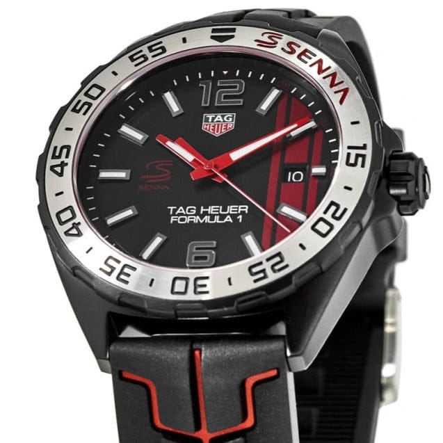 Buy Shop Tag Heuer Formula 1 Senna Special Edition Black Dial Two Tone Rubber Strap Watch for Men - WAZ1014.FT8027 USA Online
