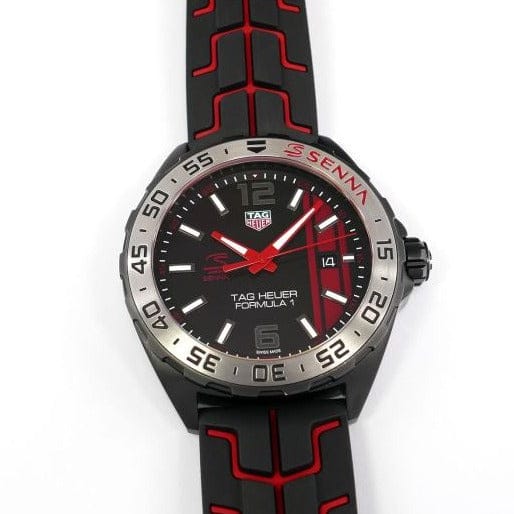 Buy Shop Tag Heuer Formula 1 Senna Special Edition Black Dial Two Tone Rubber Strap Watch for Men - WAZ1014.FT8027 USA Online