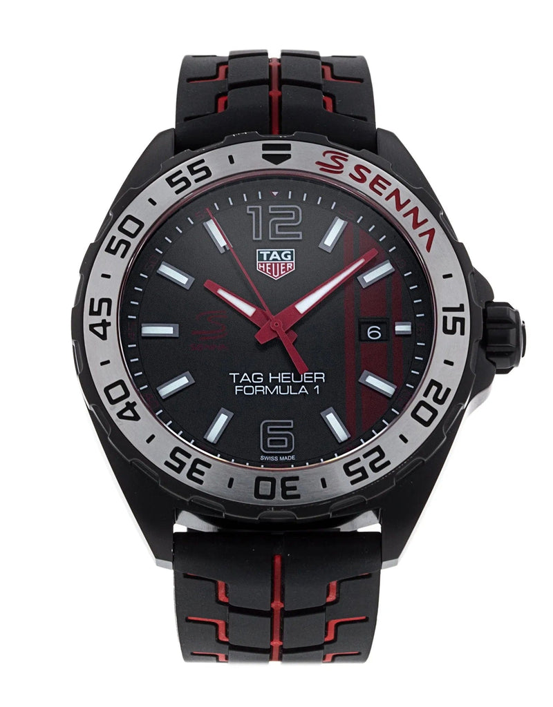 Buy Shop Tag Heuer Formula 1 Senna Special Edition Black Dial Two Tone Rubber Strap Watch for Men - WAZ1014.FT8027 USA Online