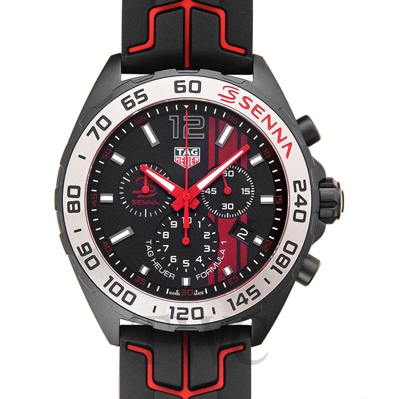 Buy Shop Tag Heuer Formula 1 Senna Special Edition Black Dial Two Tone Rubber Strap Watch for Men - WAZ1014.FT8027 USA Online
