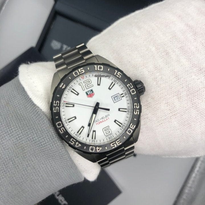 Buy Shop Tag Heuer Formula 1 White Dial Silver Steel Strap Watch for Men - WAZ1111.BA0875 USA Online